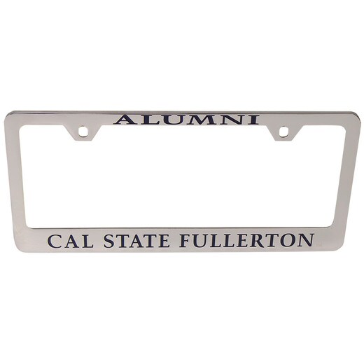 Alumni Engraved Cal State Fullerton License Plate Frame - Chrome